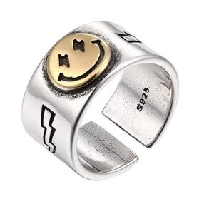 Smile Face Sterling ring New